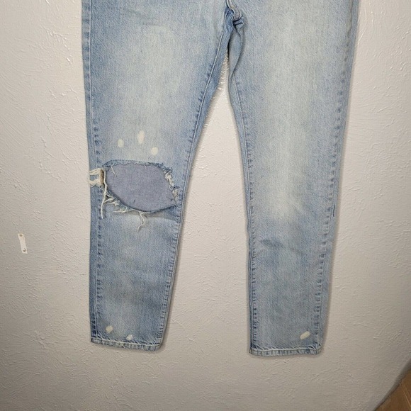 NWT One Teaspoon Womens Sz 26 Awesome Baggies Jeans Denim Distressed Kansas Blue - Picture 3 of 10